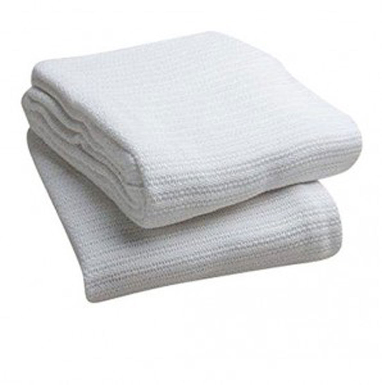 What is ensured by the cotton open weave design in the Open Weave Thermal Blanket, White?