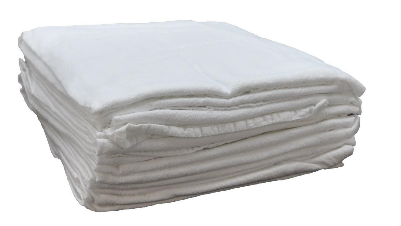 What are the White Flour Sack Kitchen Towels made of?