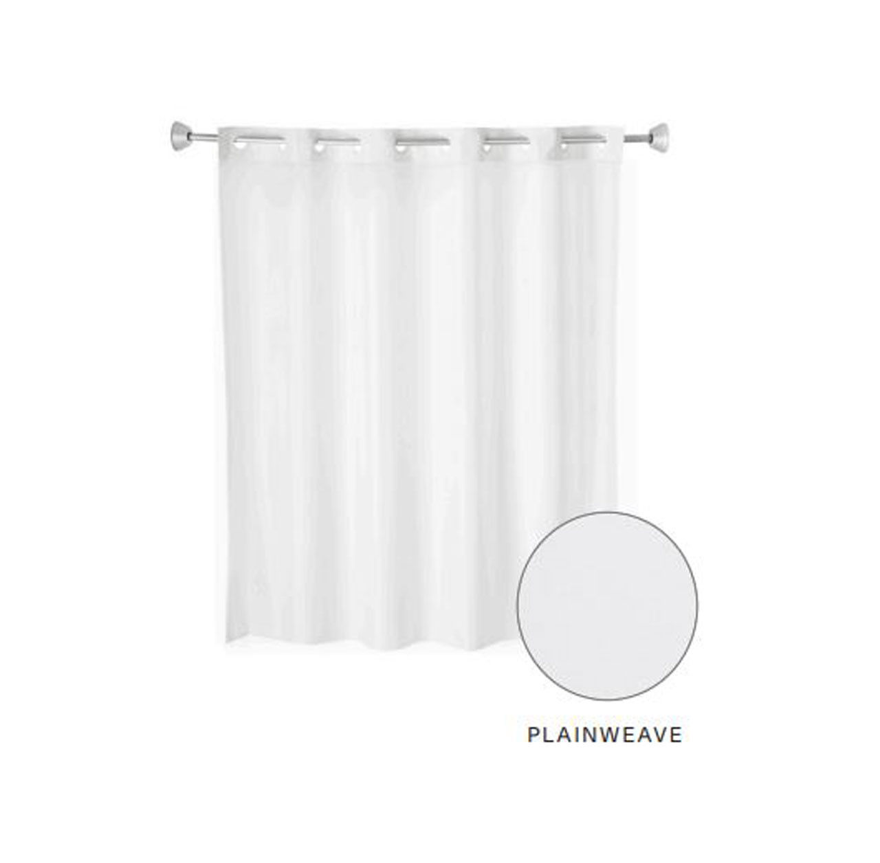 Does the shower curtain have a hook-free design?